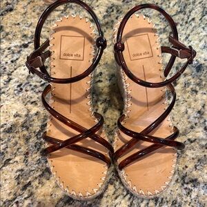 Dolce Vita Brown Sandals with Strappy Design